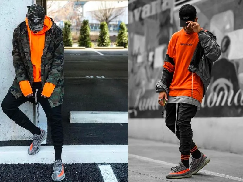 Áo thun trơn phối cùng Yeezy 350 nam mang lại vẻ ngoài năng động, trẻ trung và hiện đại 