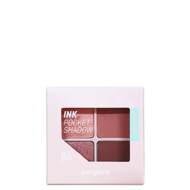 Bảng màu 04 Dipping Rose Moment - Peripera Ink Pocket Shadow Palette