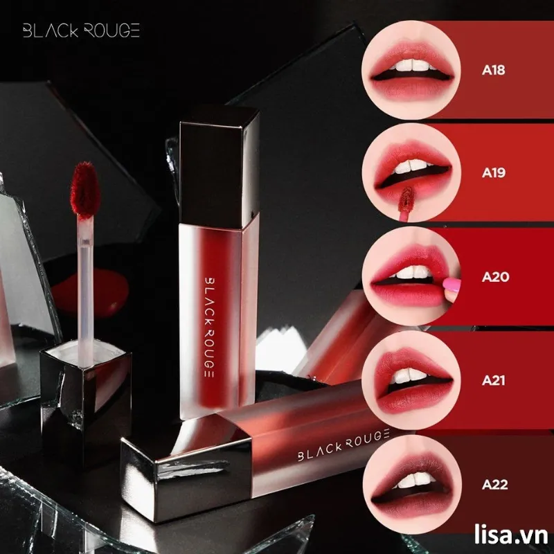 Bảng màu son Black Rouge Air Fit Velvet Tint Version 4