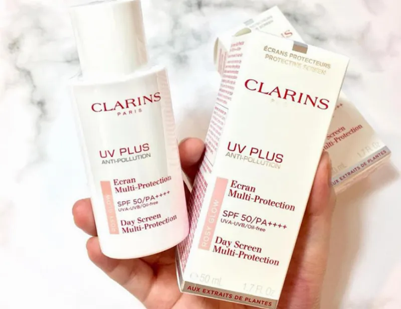 Clarin kem chống nắng Rosy Glow UV Plus SPF 50