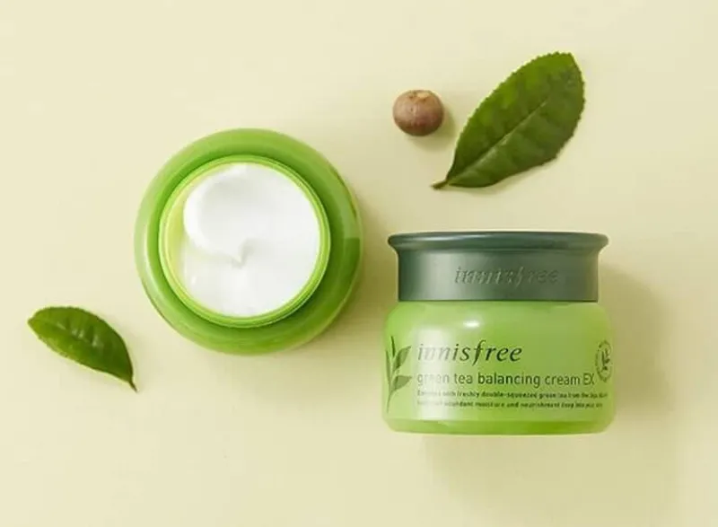 Kem dưỡng da Jeju Innisfree Green Tea Balancing Cream EX