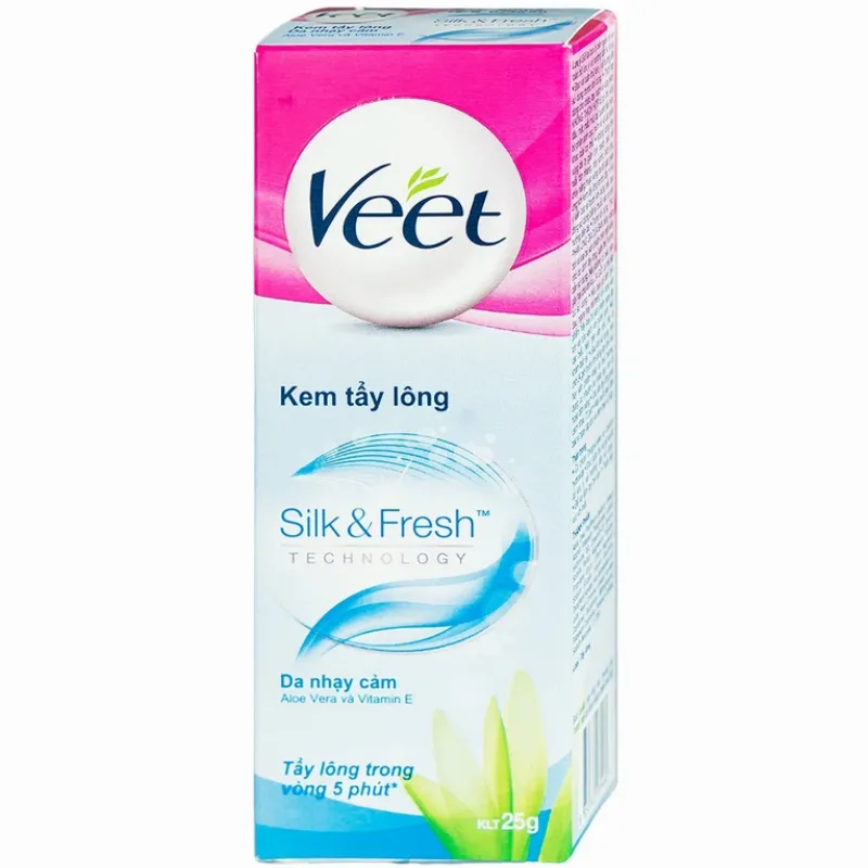 Kem tẩy lông Veet Silk And Fresh trong 3 phút dành cho da thường (25g)