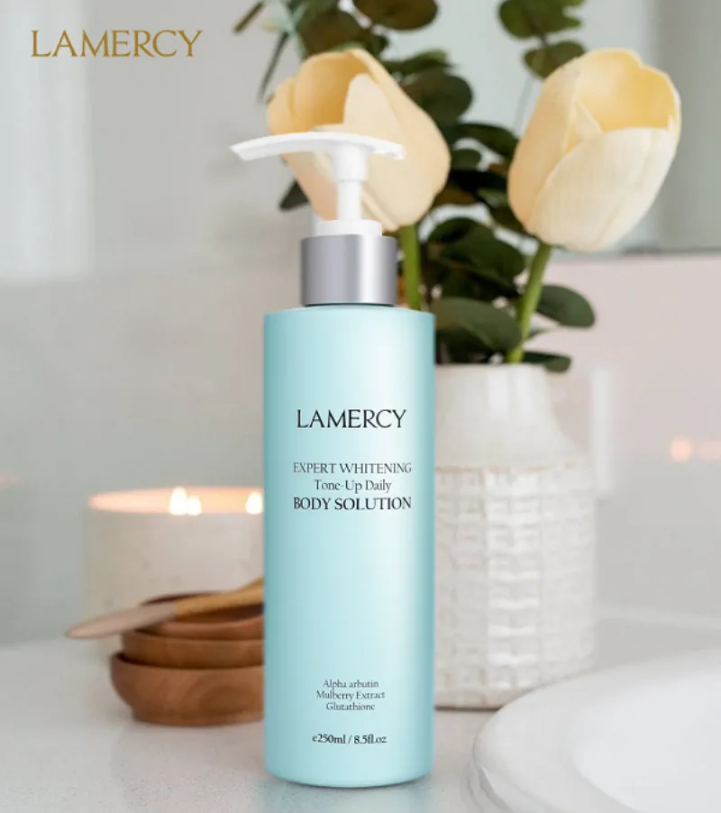 Kem ủ trắng Lamercy Body Solution chứa các thành phần dưỡng trắng lành tính giúp da trắng mịn mà không gây kích ứng