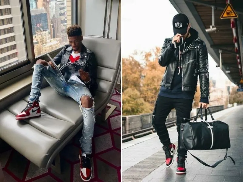 Phối đồ với giày jordan cổ cao nam cùng áo hoodie