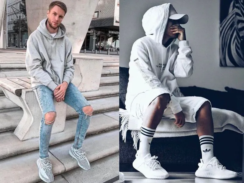 Phối đồ với giày Yeezy 700 nam cực chất giúp chàng tạo sự thu hút mọi ánh nhìn xung quanh 