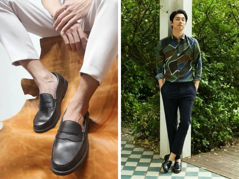 Quần tây áo sơ mi nam phối với giày Monk Strap