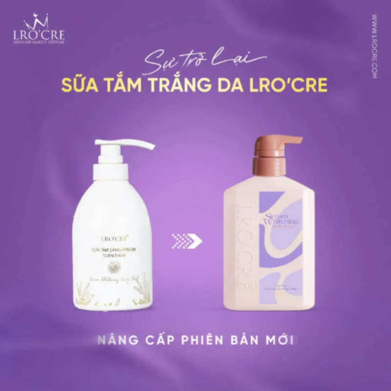 "Sữa tắm trắng da Lro'Cre"