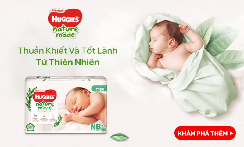 Tã dán cao cấp Huggies Platinum Naturemade