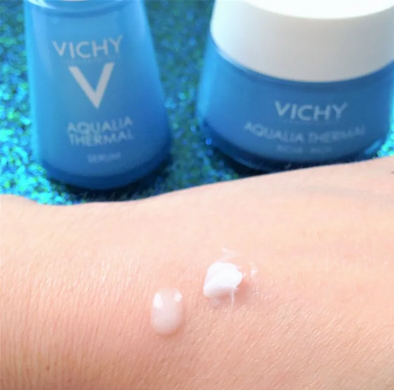 vichy aqualia thermal serum and rich cream texture