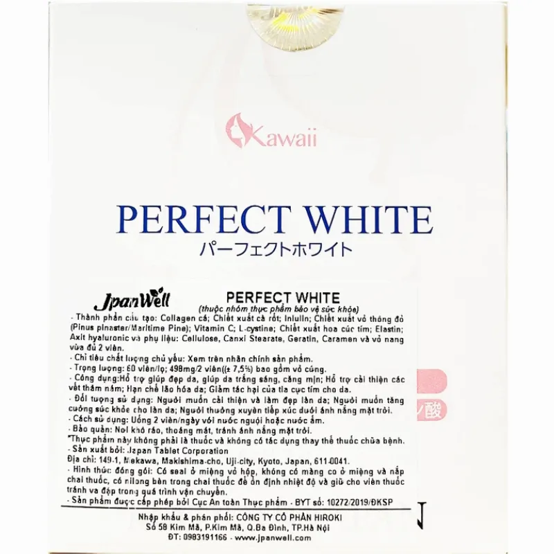 Viên uống Perfect White Jpanwell hỗ trợ làm đẹp da, giúp da trắng sáng (60 viên)