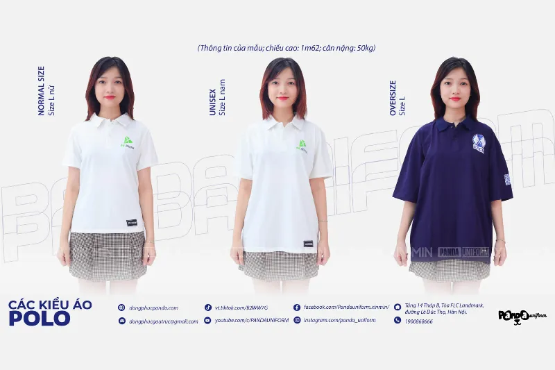 3 Form áo lớp Polo của Panda giúp việc chọn size áo của lớp trở nên dễ dàng hơn