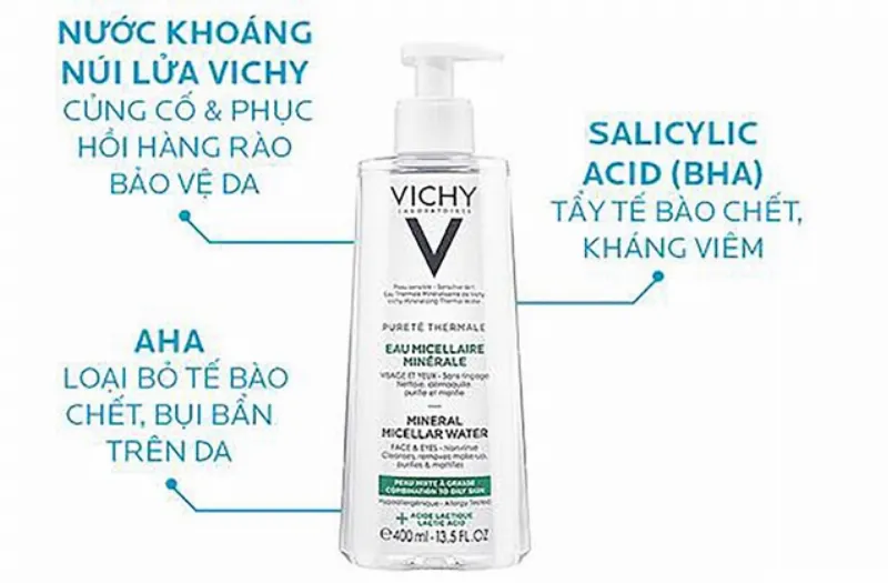 Vichy Mineral Micellar Water giàu khoáng chất